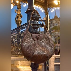 Hand Crafted Leather Tooled Bag